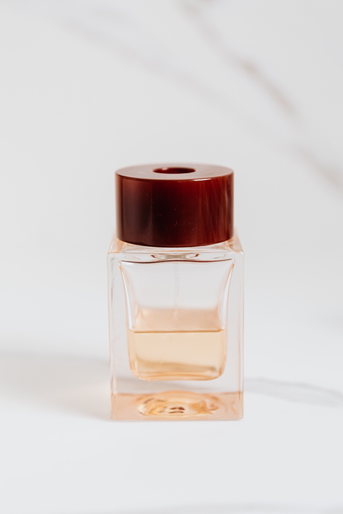 Soft rose perfume bottle